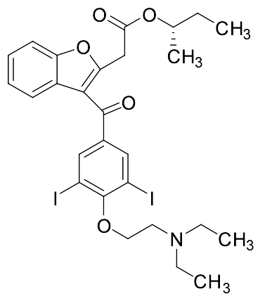 (2S)-Butan-2-yl2-(3-[4-[2-(diethylamino)ethoxy]-3,5-diiodobenzoyl]-1-benzofuran-2-yl)acetate