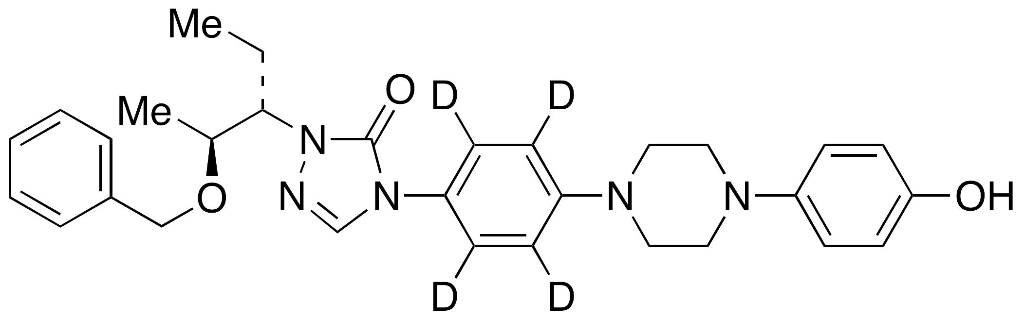 2-[(1S,2S)-1-Ethyl-2-(phenylmethoxy)propyl]-2,4-dihydro-4-[4-[4-(4-hydroxyphenyl)-1-piperazinyl]phenyl]-3H-1,2,4-triazol-3-one-d4