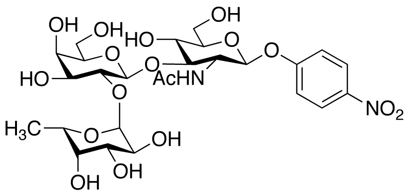 4-Nitrophenyl O-6-Deoxy-alpha-L-galactopyranosyl-(1→2)-O-beta-D-galactopyranosyl-(1→3)-2-(acetylamino)-2-deoxy-beta-D-glucopyranoside