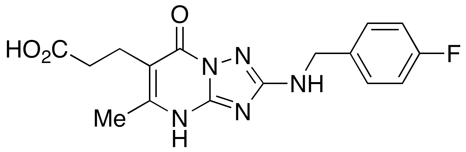 2-[[(4-Fluorophenyl)methyl]amino]-1,7-dihydro-5-methyl-7-oxo-[1,2,4]triazolo[1,5-a]pyrimidine-6-propanoic Acid