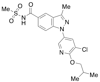 1-[5-Chloro-6-(2-methylpropoxy)-3-pyridinyl]-3-methyl-N-(methylsulfonyl)-1H-indazole-5-carboxamide