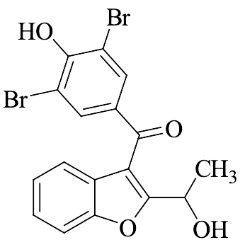 (3,5-Dibromo-4-hydroxyphenyl)[2-(1-hydroxyethyl)-3-benzofuranyl]methanone (or 1-Hydroxybenzbromarone)