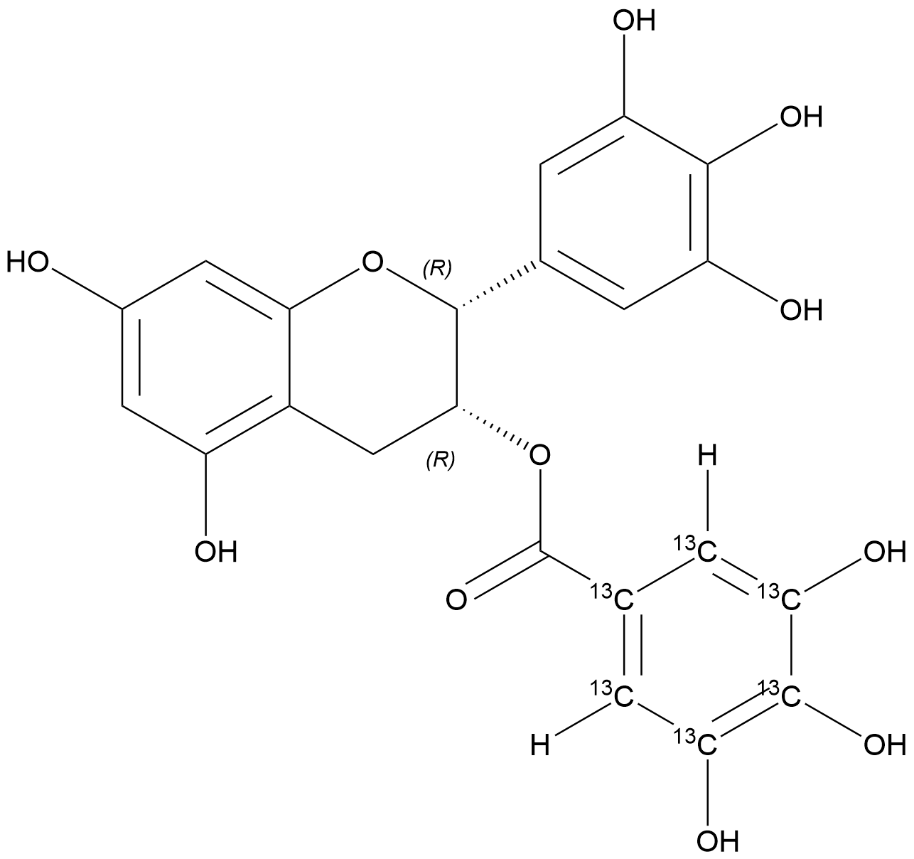 (-)-Epigallocatechin Gallate-13C6