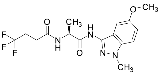 (S)-4,4,4-Trifluoro-N-(1-((5-methoxy-1-methyl-1H-indazol-3-yl)amino)-1-oxopropan-2-yl)butanamide