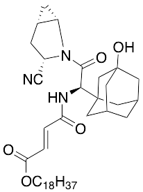 (E)-octadecyl-4-(((R)-2-((1S,3S,5S)-3-cyano-2-azabicyclo[3.1.0]hexan-2-yl)-1-((1r,3S,5R,7S)-3-hydroxyadamantan-1-yl)-2-oxoethyl)amino)-4-oxobut-2-enoate
