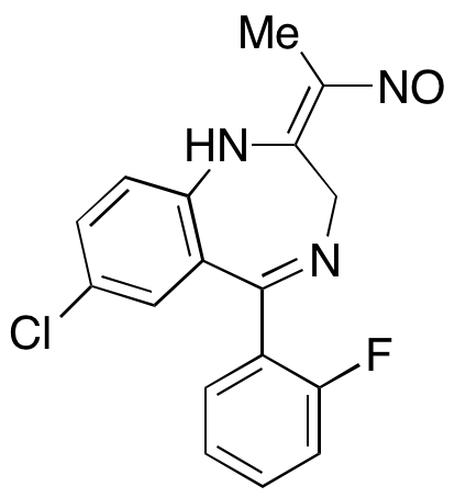 7-Chloro-5-(2-fluorophenyl)-2-(1-nitrosoethylidene)-2,3-dihydro-1H-benzo[e][1,4]diazepine