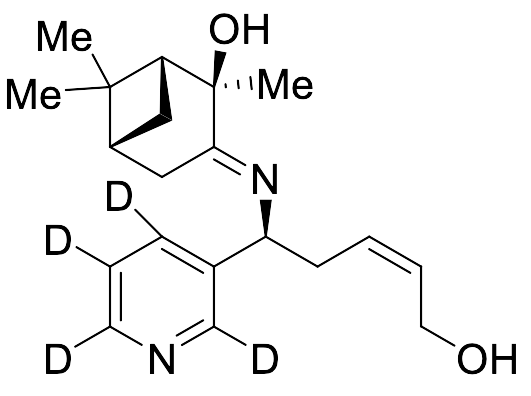 (1R,2R,5R)-3-[[(1S,3Z)-5-Hydroxy-1-(3-pyridinyl)-3-penten-1-yl]imino]-2,6,6-trimethyl-bicyclo[3.1.1]heptan-2-ol-d4