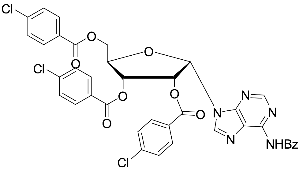 2-(6-Benzamido-9H-purin-9-yl)-4-diyl bis(4-chlorobenzoate)