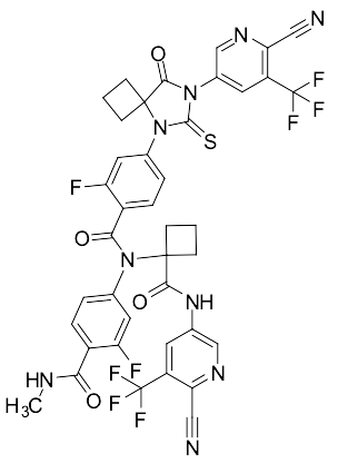 Apalutamide N-(6-Cyano-5-(trifluoromethyl)pyridin-3-yl)cyclobutanecarboxamide 2-Fluoro-N-methylbenzamide