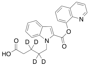 5-(2-((Quinolin-8-yloxy)carbonyl)-1H-indol-1-yl)pentanoic Acid-d5