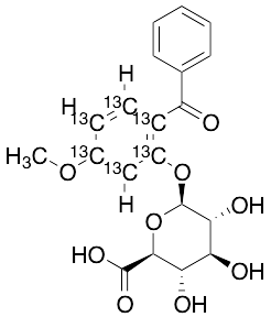 Oxybenzone beta-D-Glucuronide-13C6