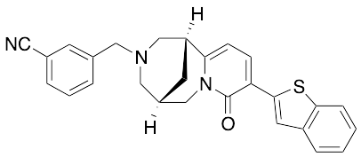 3-(((1R,5S)-9-(Benzo[b]thiophen-2-yl)-8-oxo-5,6-dihydro-1H-1,5-methanopyrido[1,2-a][1,5]diazocin-3(2H,4H,8H)-yl)methyl)benzonitrile