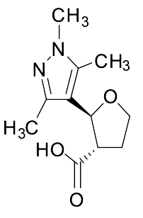 trans-2-(Trimethyl-1H-pyrazol-4-yl)oxolane-3-carboxylic Acid