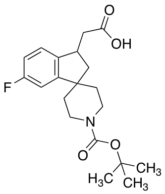 2-(1'-(tert-Butoxycarbonyl)-6-fluoro-2,3-dihydrospiro[indene-1,4'-piperidine]-3-yl)acetic Acid