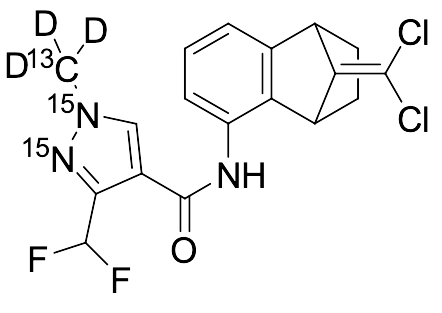 Benzovindiflupyr-15N2,13C, D3