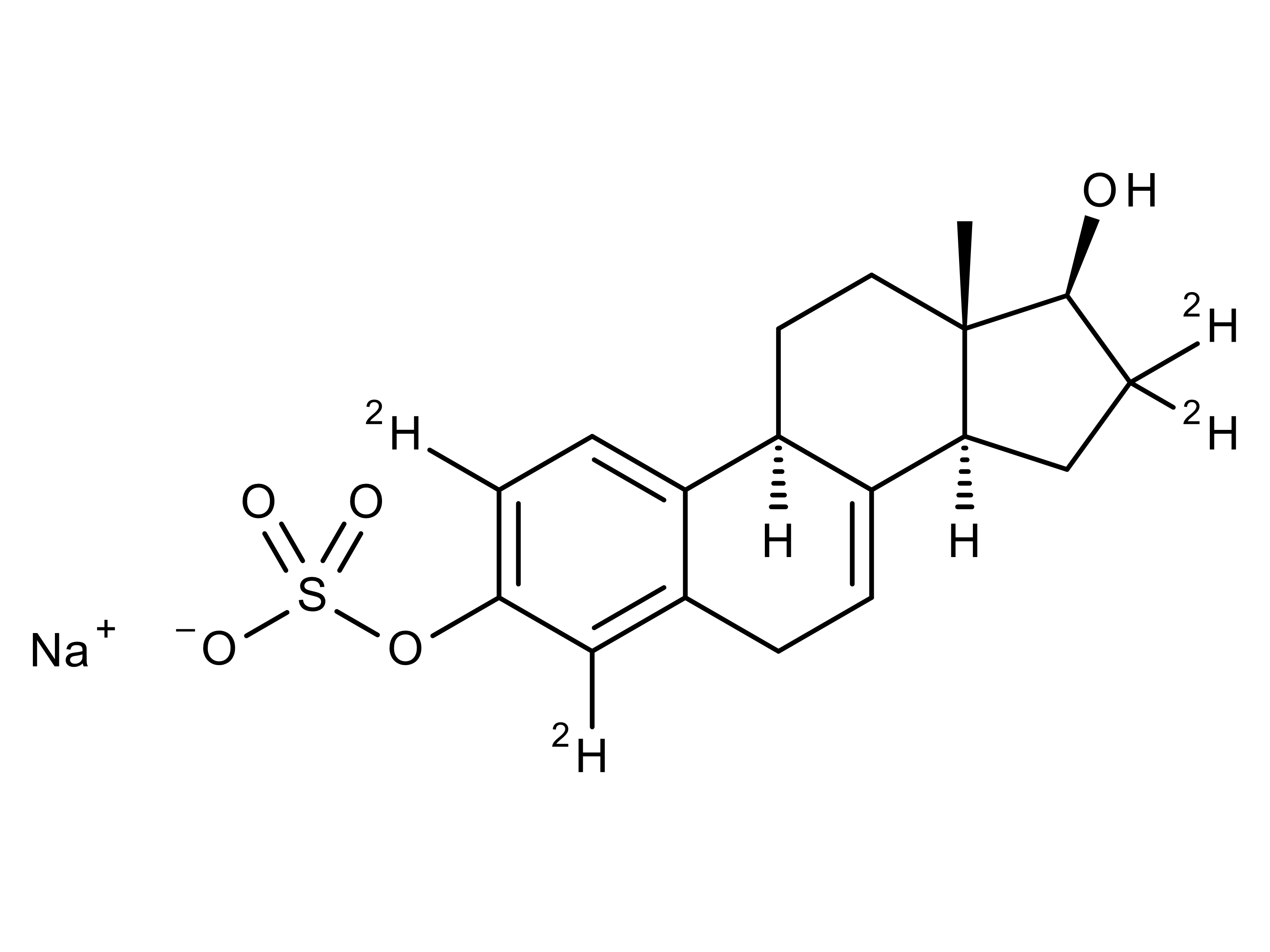Sodium 17beta-Dihydroequilin-2,4,16,16-d4 3-Sulfate (Stabilized with TRIS, 50% w/w)