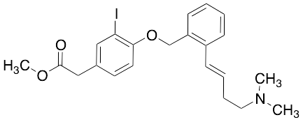 4-[[2-[(1E)-4-(Dimethylamino)-1-buten-1-yl]phenyl]methoxy]-3-iodo-benzeneacetic Acid Methyl Ester