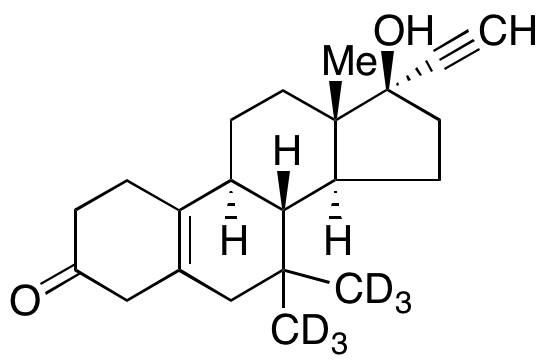 (±)-17-Hydroxy-7,7-dimethyl-19-nor-17alpha-pregn-5(10)-en-20-yn-3-one-d6