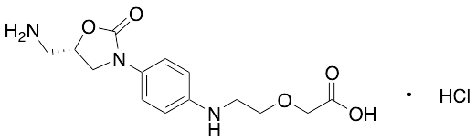 2-​[2-​[[4-​[(5S)​-​5-​(Aminomethyl)​-​2-​oxo-​3-​oxazolidinyl]​phenyl]​amino]​ethoxy]acetic Acid Hydrochloride