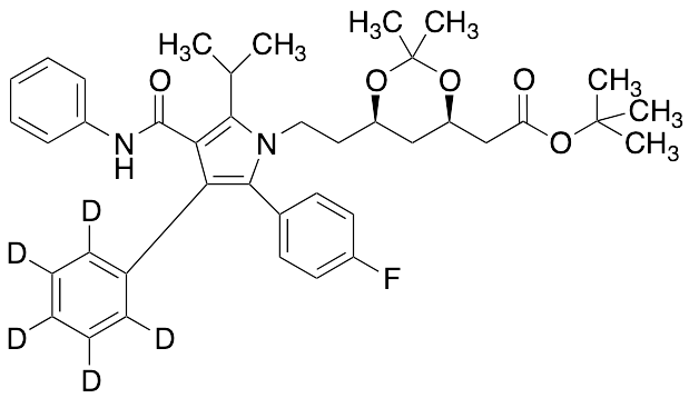 (6-{2-[3-(4-Phenylcarbamoyl)-5-(4-fluoro-phenyl)-2-isopropyl-4-phenyl-d5-pyrrol-1-yl]-ethyl}-2,2-dimethyl-[1,3]-dioxane-4-yl)-acetic Acid, tert-Butyl Ester