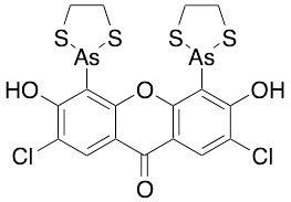 2,7-Dichloro-4,5-bis(1,3,2-dithiarsolan-2-yl)-3,6-dihydroxy-9H-xanthen-9-one