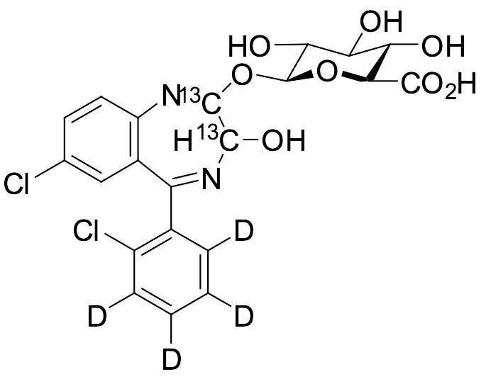 Lorazepam 2-O-beta-D-Glucuronide-D4, 13C2