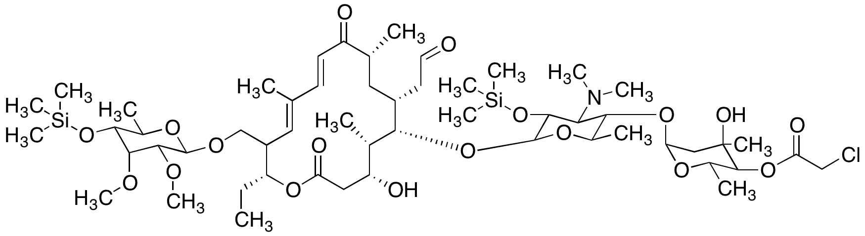 4”’-O-Chloroacetyl-4’,2’’-O-di(trimethysilyl)tylosin