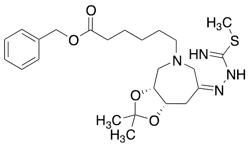 Benzyl 6-((3aR,8aS,Z)-7-(2-(Imino(methylthio)methyl)hydrazono)-2,2-dimethyltetrahydro-3aH-[1,3]dioxolo[4,5-c]azepin-5(4H)-yl)hexanoate