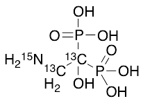 2-Amino-1-hydroxyethane-1,1-diphosphonic Acid-13C2, 15N