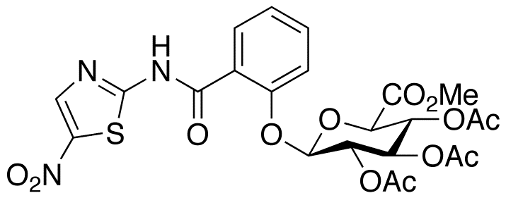 Methyl 1-[[2-N-(5-Nitrothiazolyl)carboxamido]phenyl]-2,3,4- tri-O-acetyl-Beta-D-glucopyranuronate