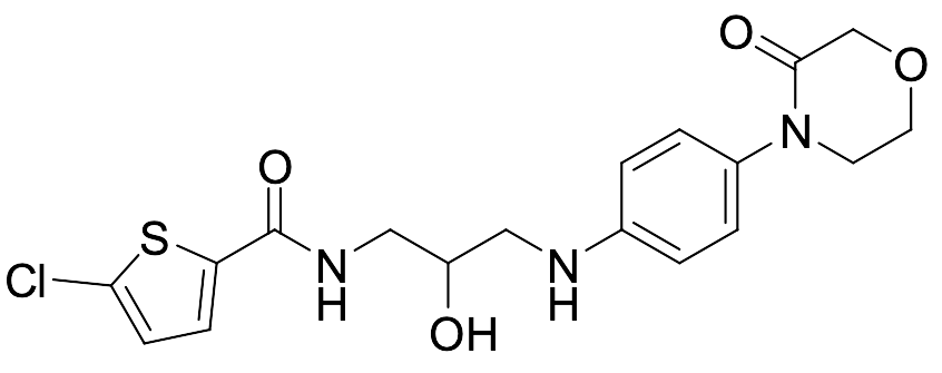 5-Chloro-N-(2-hydroxy-3-((4-(3-oxomorpholino)phenyl)amino )propyl) thiophene-2-carboxamide