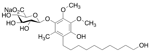 4-Hydroxy-3-(10-hydroxydecyl)-5,6-dimethoxy-2-methylphenyl beta-D-Glucuronide Monosodium Salt