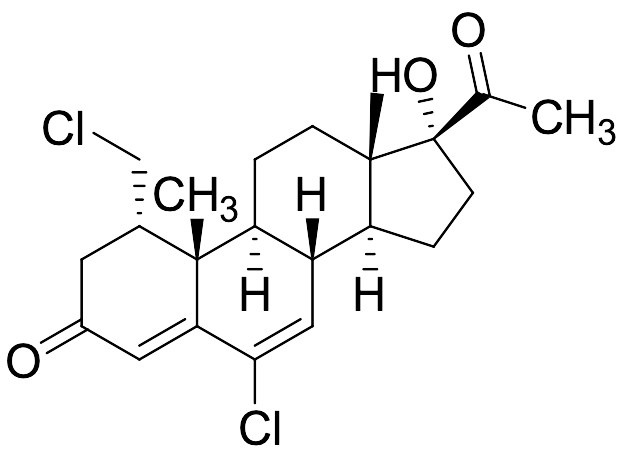 (1S,8R,9S,10S,13S,14S,17R)-17-Acetyl-6-chloro-1-(chloromethyl)-17-hydroxy-10,13-dimethyl-1,2,8,9,10,11,12,13,14,15,16,17-dodecahydro-3H-cyclopenta[a]phenanthren-3-one