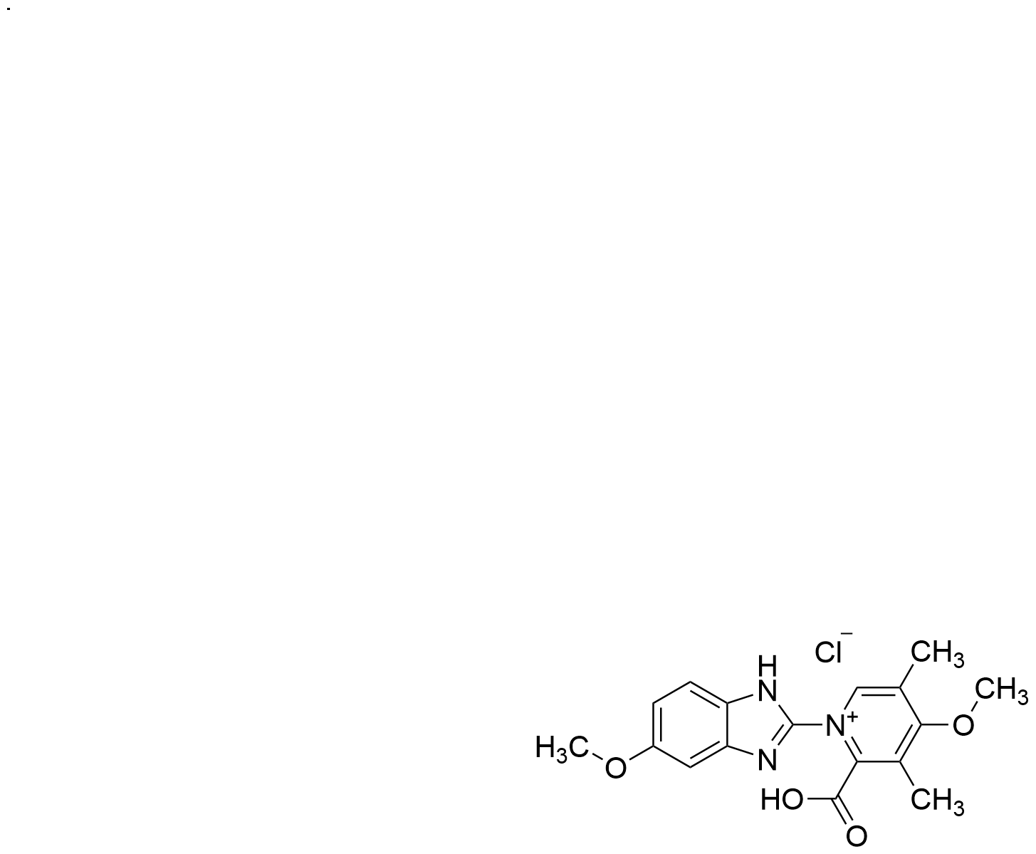 2-Carboxy-4-methoxy-1-(5-methoxy-1H-benzo[d]imidazol-2-yl)-3,5-dimethylpyridin-1-ium Chloride