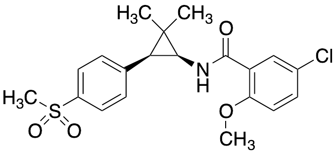 4-​[(1R,​3R)​-​3-​[(5-​Chloro-​2-​methoxybenzoyl)​amino]​-​2,​2-​dimethylcyclopropyl]​-​rel-benzenesulfonic Acid