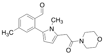 4-Methyl-2-(1-methyl-5-(2-morpholino-2-oxoethyl)-1H-pyrrol-2-yl)benzaldehyde