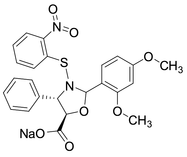 (4S,5R)-2-(2,4-Dimethoxyphenyl)-3-((2-nitrophenyl)thio)-4-phenyloxazolidine-5-carboxylate Sodium Salt