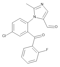 1-[4-Chloro-2-(2-fluorobenzoyl)phenyl]-2-methyl-1H-imidazole-5-carboxaldehyde