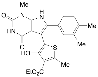 5-[6-(3,4-Dimethylphenyl)-2,3,4,7-tetrahydro-1-methyl-2,4-dioxo-1H-pyrrolo[2,3-d]pyrimidin-5-yl]-4-hydroxy-2-methyl-3-thiophenecarboxylic Acid, Ethyl Ester