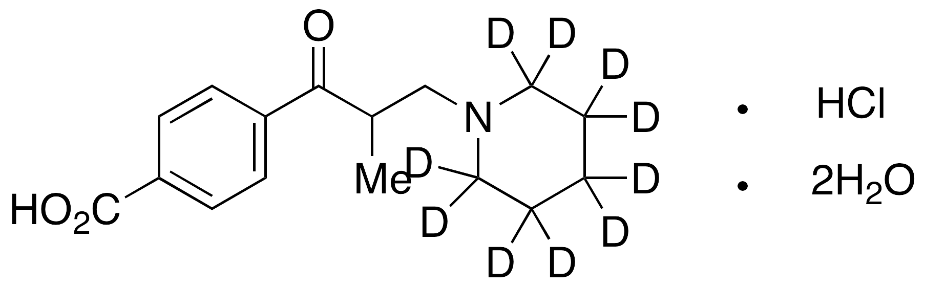 Tolperisone 4-Carboxylic Acid-d10 Hydrochloride Hydrate