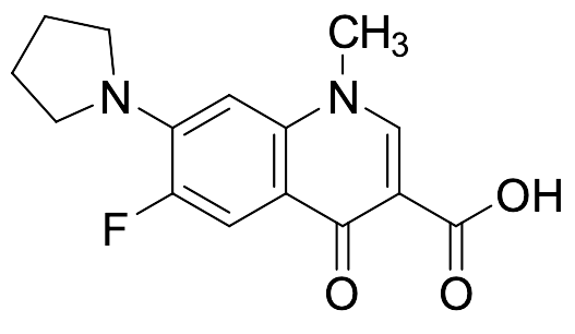 6-Fluoro-1-methyl-4-oxo-7-(pyrrolidin-1-yl)-1,4-dihydroquinoline-3-carboxylic Acid
