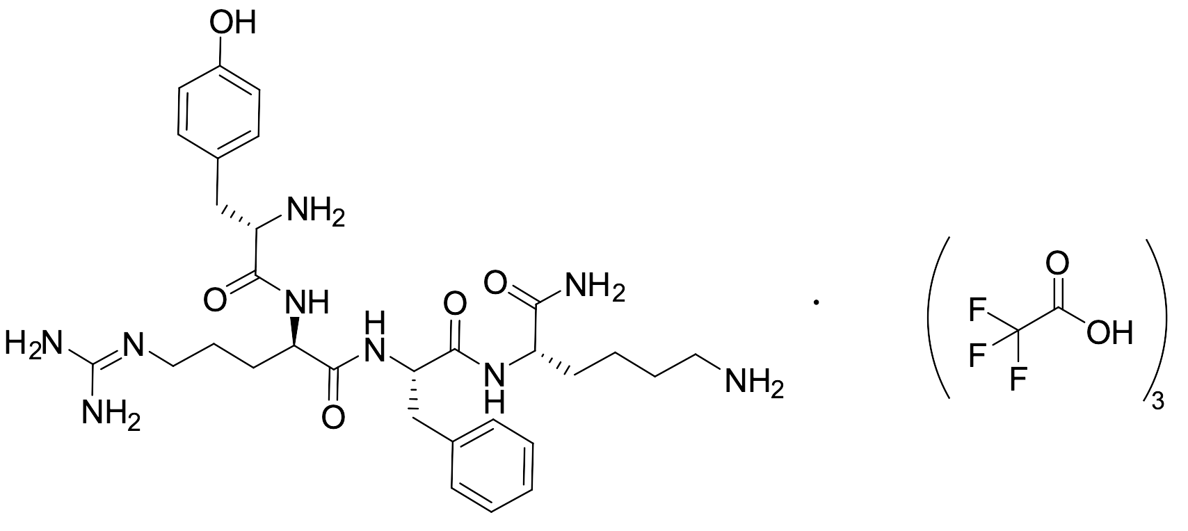 (D-Arg2,Lys4)-Dermorphin (1-4) Amide H-Tyr-D-Arg-Phe-Lys-NH2 Tristrifluoroacetate Salt