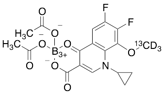 (T-4)-Bis(acetato-κO)[1-cyclopropyl-6,7-difluoro-1,4-dihydro-8-methoxy-7-4-(oxo-κO)-3-quinolinecarboxylato-κO3]boron-13C,D3