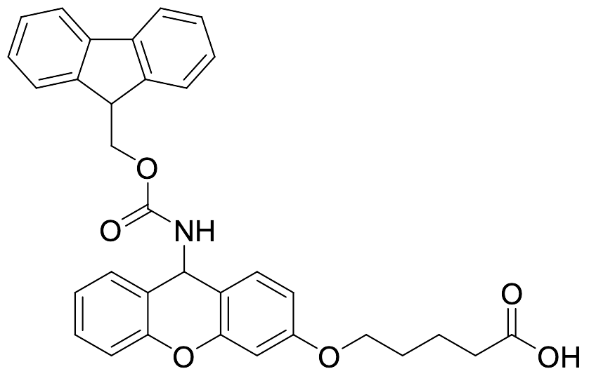 5-[[9-[[(9H-Fluoren-9-ylmethoxy)carbonyl]amino]-9H-xanthen-3-yl]oxy]pentanoic Acid