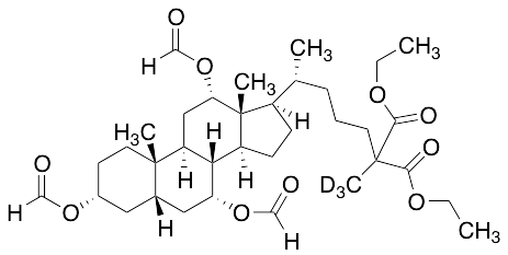 Diethyl (3alpha,5beta,7alpha,12alpha)-3,7,12-Tris(formyloxy)-25-methylcholestane-26,27-dioic Acid Ester-d3