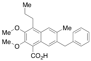 2,3-Dimethoxy-6-methyl-7-(phenylmethyl)-4-propyl-1-naphthalenecarboxylic Acid