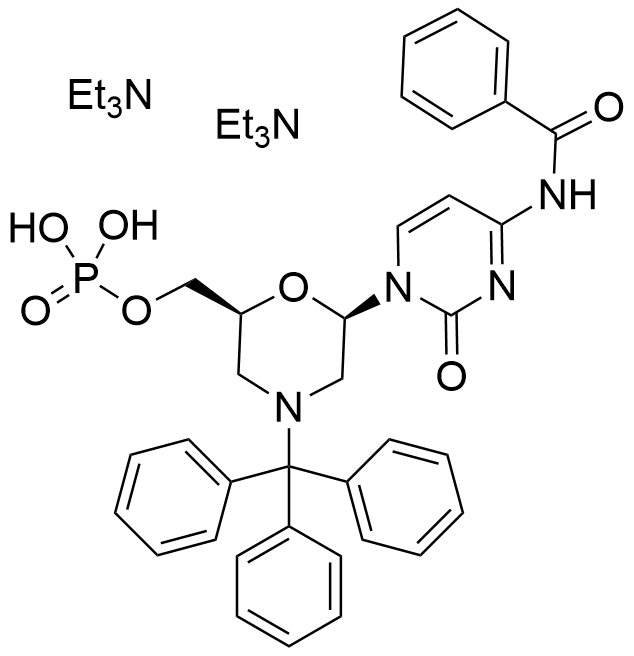N4-Benzoyl-N-trityl-morpholino Cytosine Methyl Phosphate Triethylamine Salt