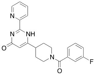 6-(1-(3-Fluorobenzoyl)piperidin-4-yl)-2-(pyridin-2-yl)pyrimidin-4(1H)-one