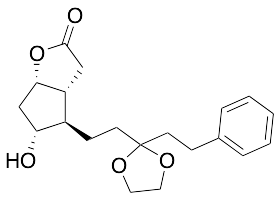 (3aR,4R,5R,6aS)-5-Hydroxy-4-(2-(2-phenethyl-1,3-dioxolan-2-yl)ethyl)hexahydro-2H-cyclopenta[b]furan-2-one