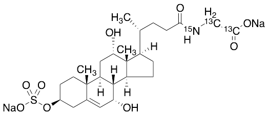 N-[(3beta,7alpha,12alpha)-7,12-Dihydroxy-24-oxo-3-(sulfooxy)chol-5-en-24-yl]glycine-13C2,15N Disodium Salt